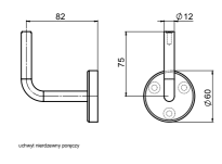 Stainless steel handrail bracket - 2