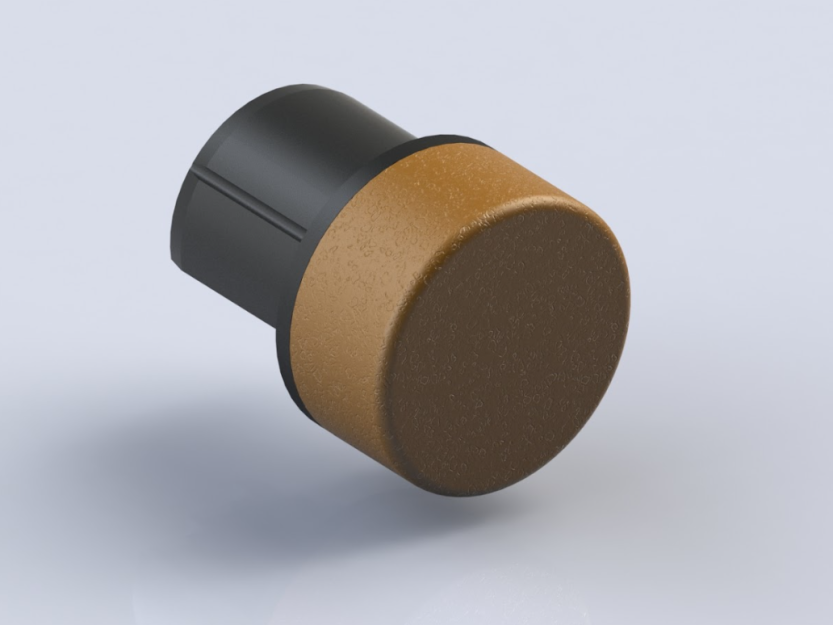 Cylindrical handrail end