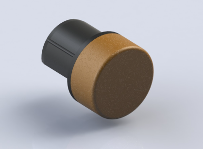 Cylindrical handrail end