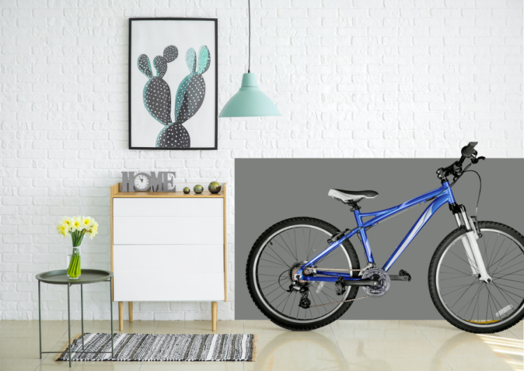 Protective wall panel preventing bicycle dirt – 125 × 150 cm