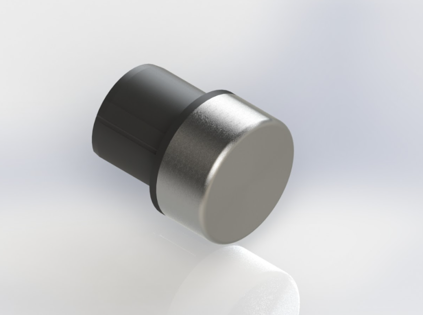 Stainless steel cylindrical handrail end