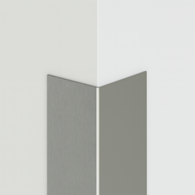Stainless steel wall corner guard.