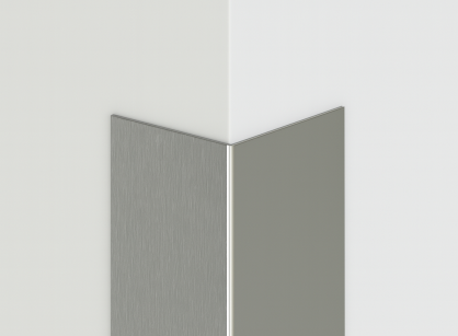 Stainless steel wall corner guard.